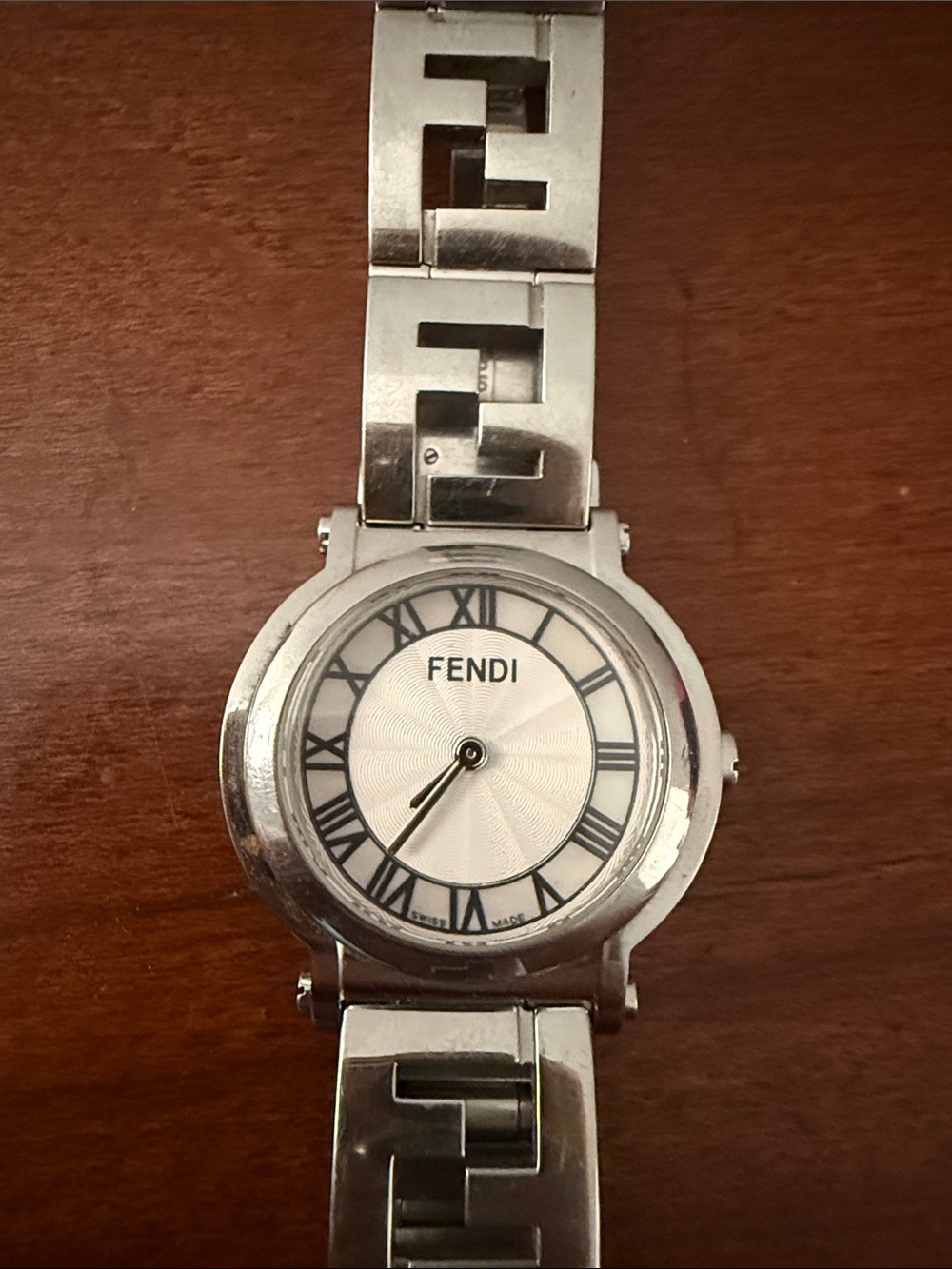 Fendi Orologi Swiss Made Stainless Steel Bracelet Watch